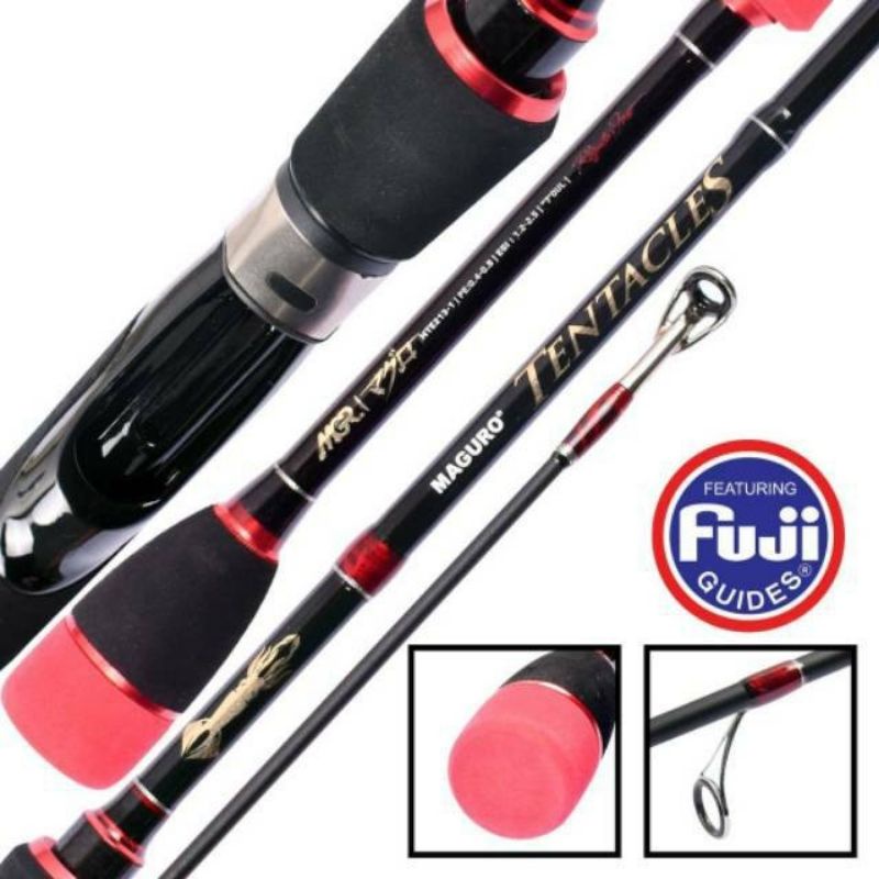 Joran Maguro Tentacles Eging | Ring full Fuji | Solid tip | Rod casting Cumi | Sambung 2