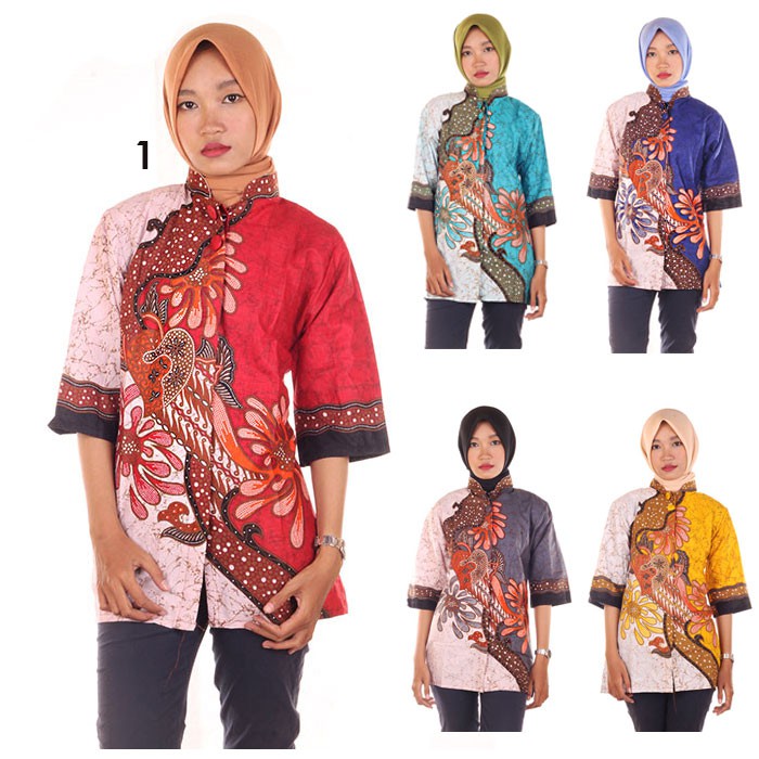 Blus Batik I Baju Batik Atasan Wanita  Riyan