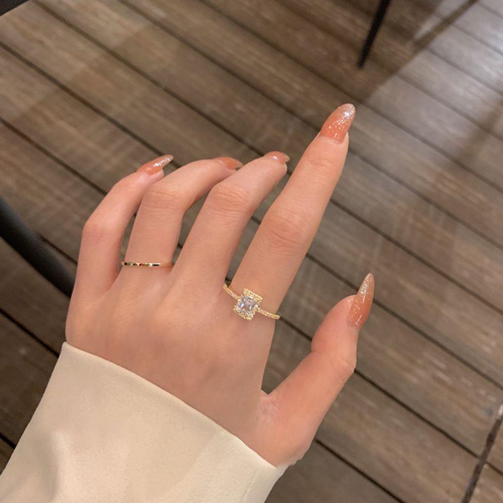 Preva Pembukaan Cincin Fashion Klasik Bunga Daisy Perhiasan Hadiah Pernikahan Keberuntungan