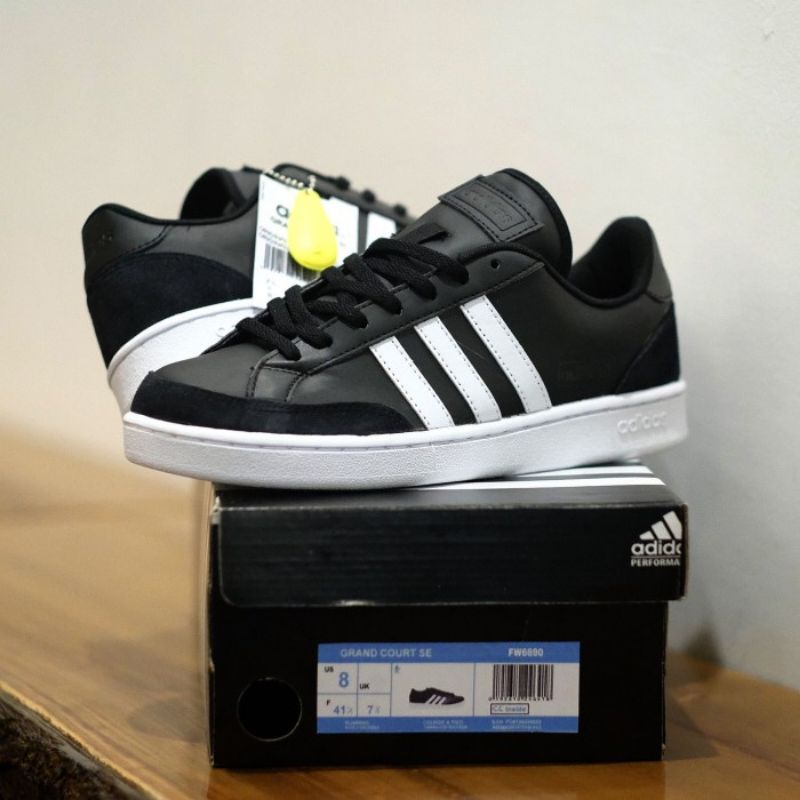 Sepatu Adidas Grand Court SE Black White Original OEM / Sepatu Sneakers Pria