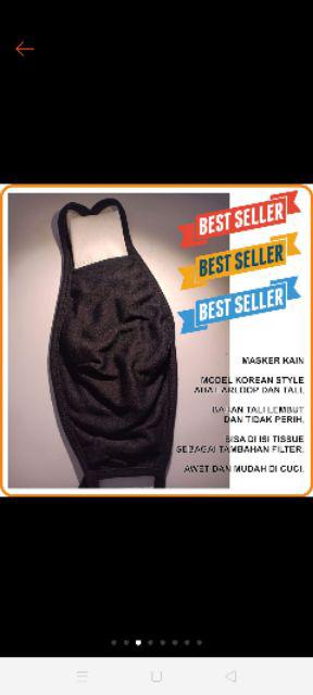 Masker Kain 3 Ply Tambahkan Tisu Model Korean Style Awet & Murah Serta Mudah Di Cuci
