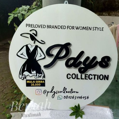 Outdoor 1 sisi D70/Papan Nama Kayu Mahoni custom toko butik kafe tempat usaha/plang pdys 7 kg