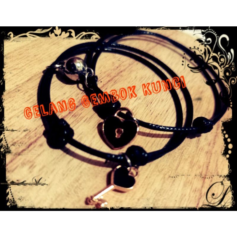 { 2pcs/1 Pasang } Gelang Couple Magnet My Friend Gelang Gembok Kunci Magnet