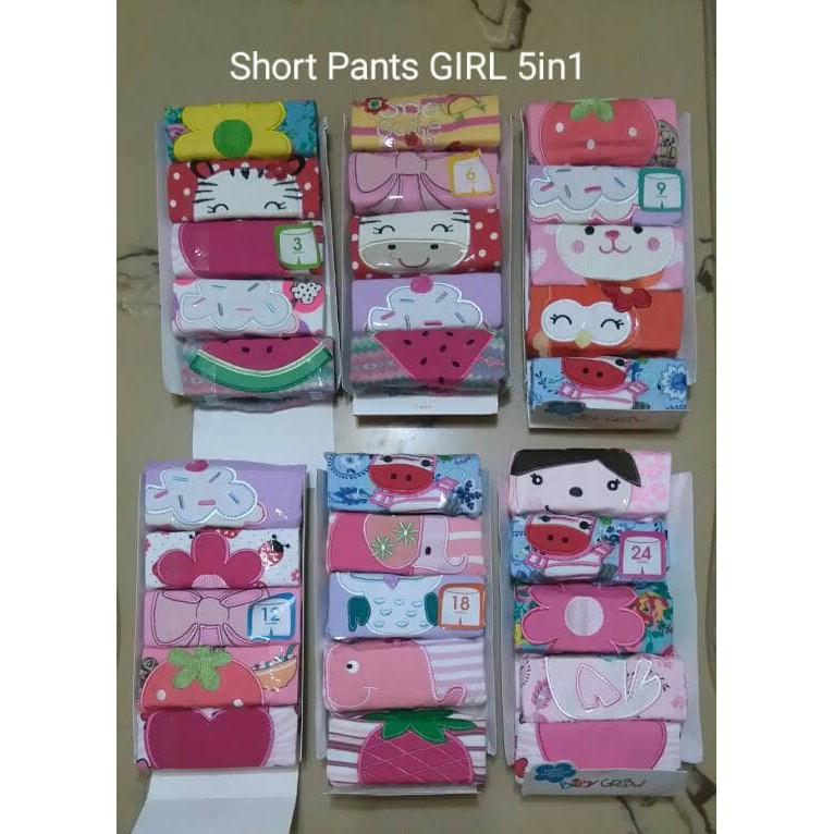 OBRAL Short Pant / Celana Pendek Carter Bluefly GIRL 5in1 full bordir TERMURAH