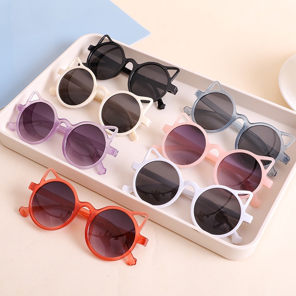 BRGUNIK Kacamata Anak Kucing 6685 Kacamata Hitam Fashion Telinga Kucing Kaca Mata Hitam High Quality Kids Sunglasses Kaca Mata Murah Import G015 020