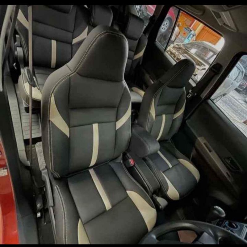 sarung jok calya/sigra bahan Ferrari