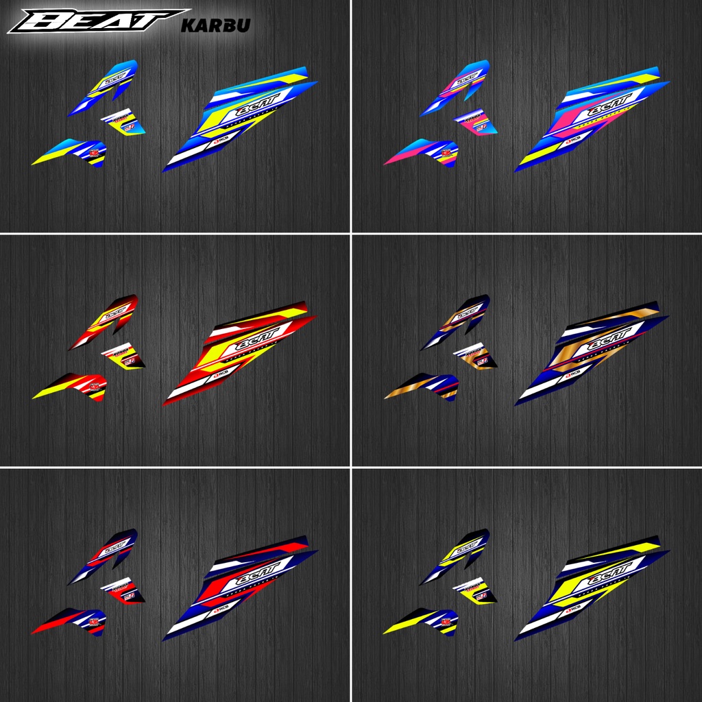List Stiker Striping Honda Beat Karbu Variasi /Stiker Variasi Beat Karbu/Striping Variasi Beat Karbu