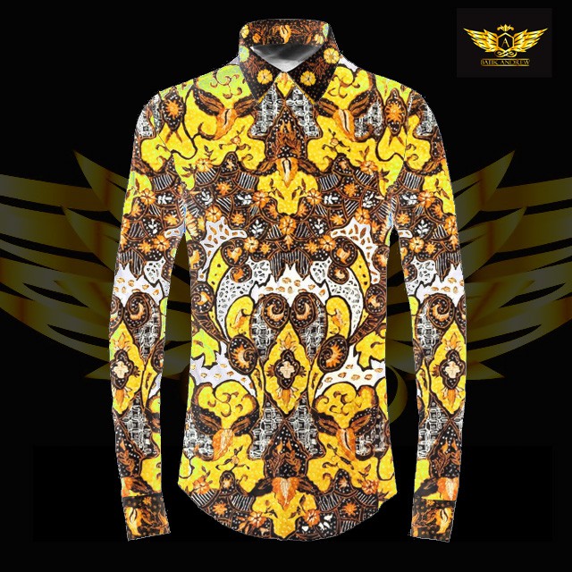 Sutra baron garut motif 7 bahan kain batik tulis kemeja pola ATBM pria