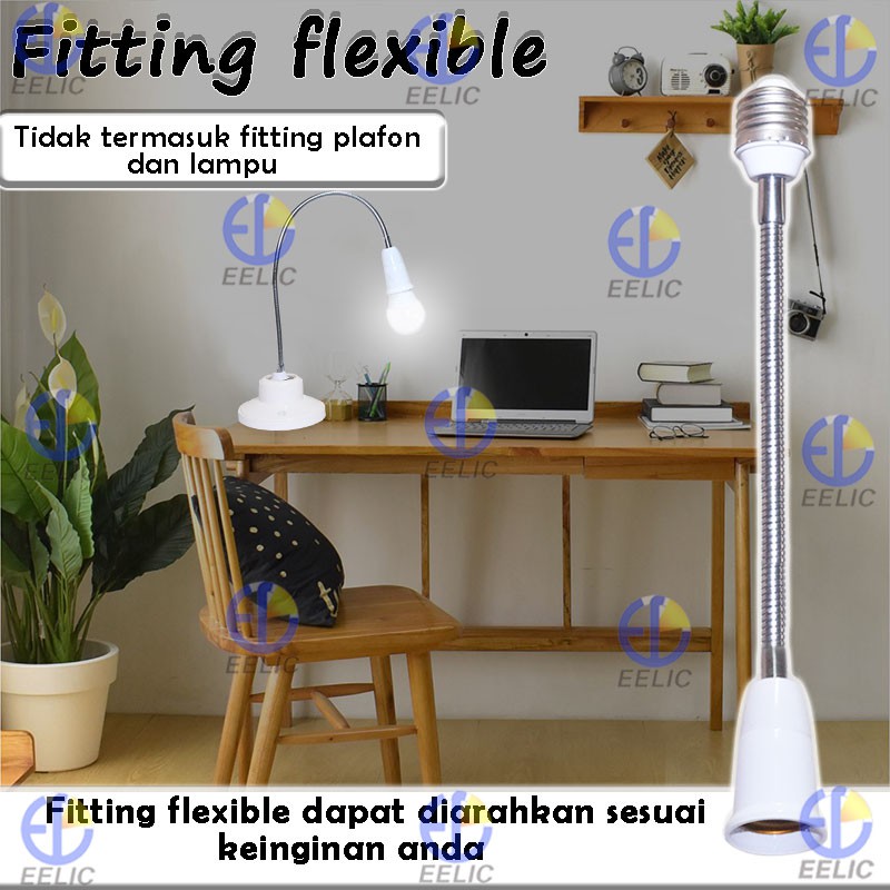 EELIC FIF-49CM FITTING FLEXIBLE LAMPU HOLDER E-27 FLEXIBLE EXTENSION FLEXIBLE EXTENSION E-27