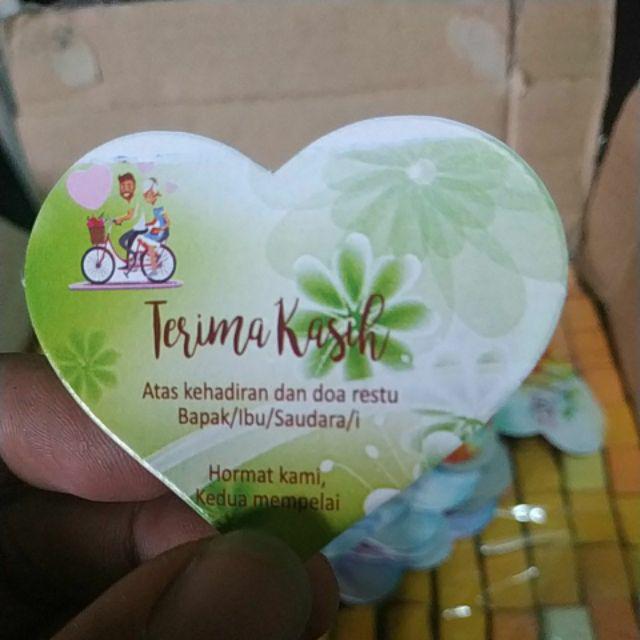 Souvenir Tatakan Gelas | Alas Gelas Mini Kemas Bok Mika,,bonus Kartu Uvapan Terima Kasih