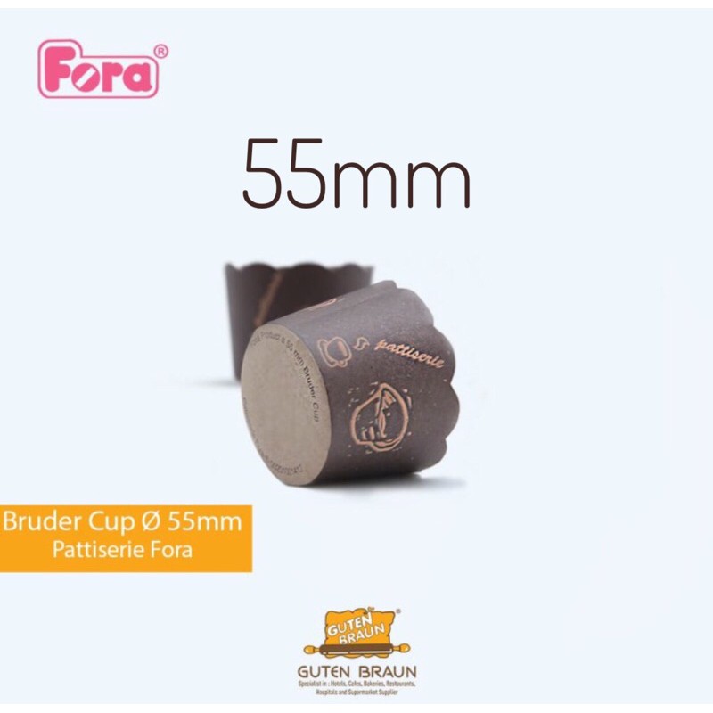FORA Bruder Cup 55mm isi 25pcs Muffin Cup Baking Cup Pattiserie