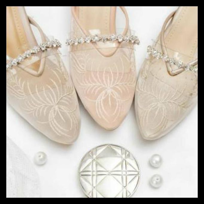 {BISA COD} Irish Flat Emerald Sandal Sapphire Heels 38 39 40 by Local.id Localid PROMO SPECIAL Kode