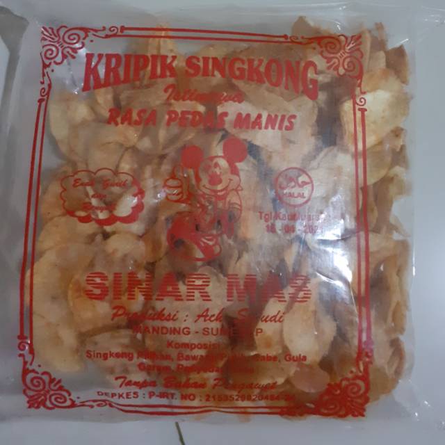 

Keripik Singkong Istimewa Rasa Pedas Manis isi 200gr
