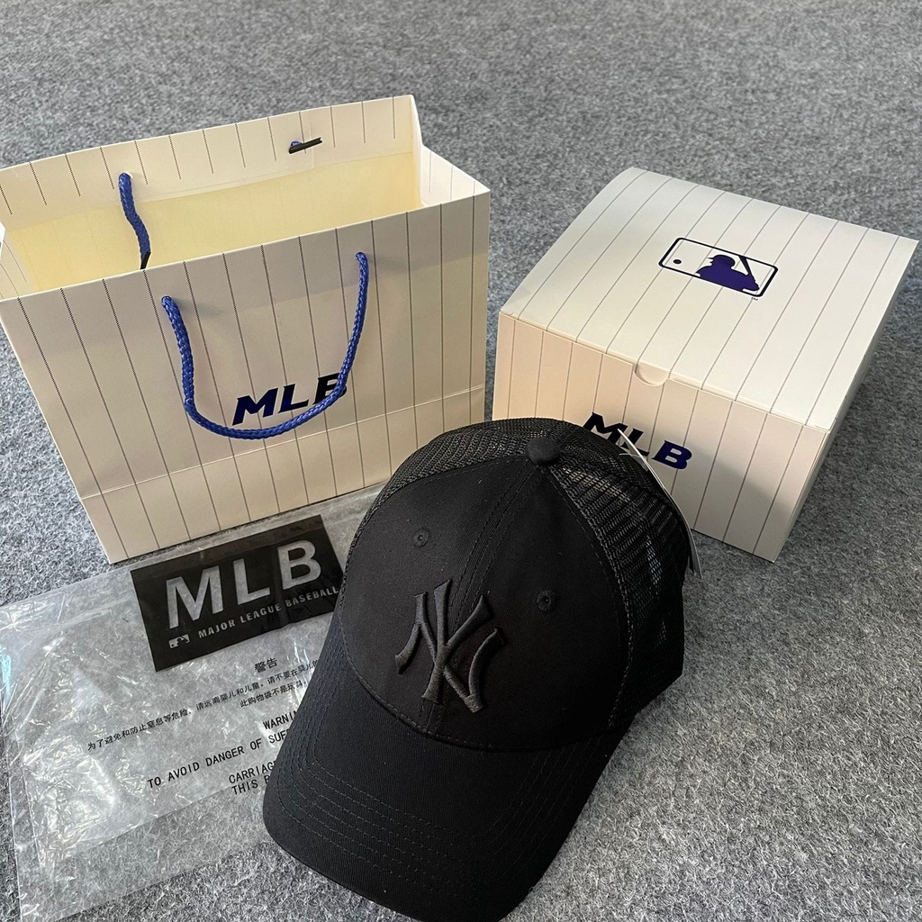 Topi MLB original Import - MLB Trucker NY Fullblack