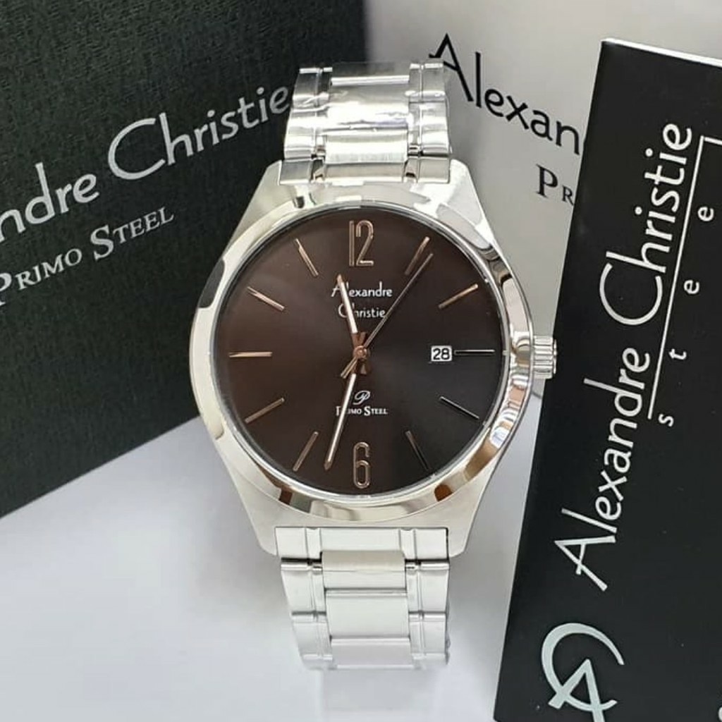 alexandre Christie  AC 1009M pria original  stainless silverBlack