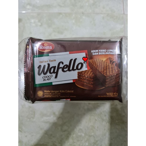 

wafer wafello / roma wafello choco blast @43gr