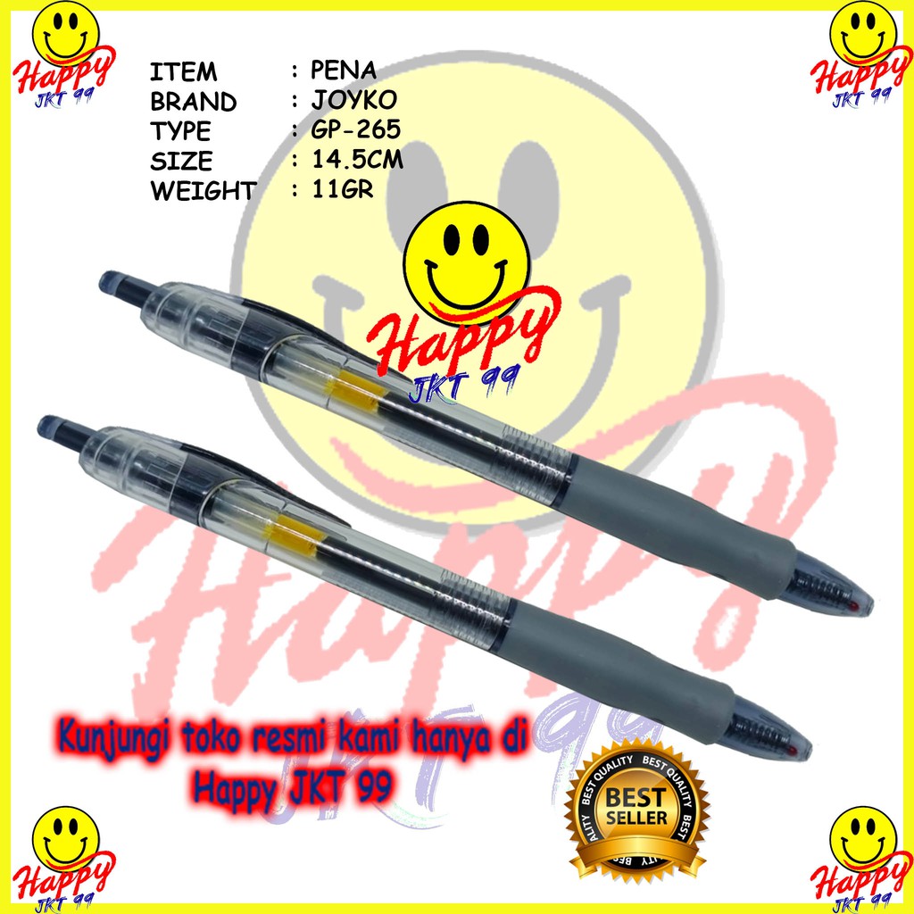 [ HAPPY JKT 99 ] GEL PEN PENA PULPEN JOYKO GP-265 GP265 GP265