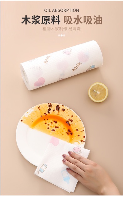 [BISA COD] TISU GULUNG ROLL ISI 200 LEMBAR TISU DAPUR LAZY WIPES/KAIN LAP BENTUK TISU LUCU UNIK