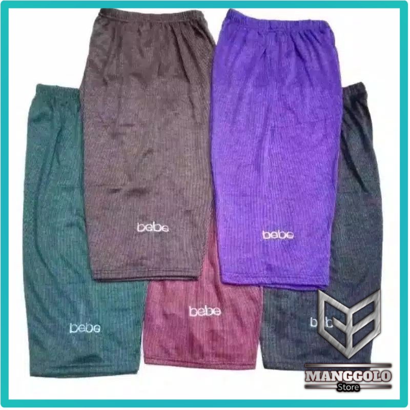 celana pendek bebe 7/8 wanita/celana harian santai