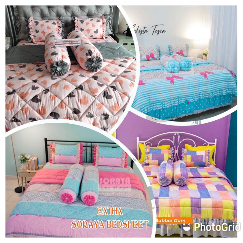 Eatha BedCover Soraya Rimpel dan Karet