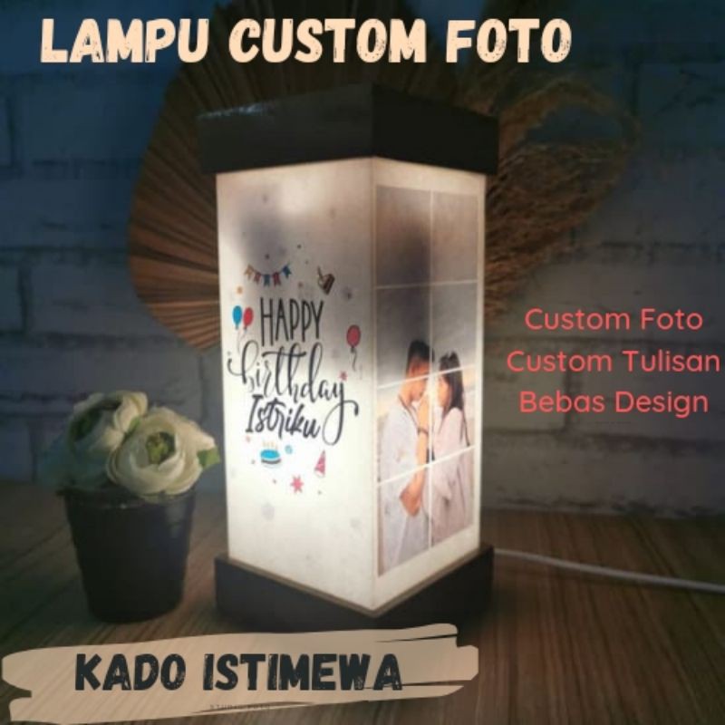 [KADO ISTIMEWA] Kolase Foto Frame Wedding Anak Light Foto Custom Bingkai Foto