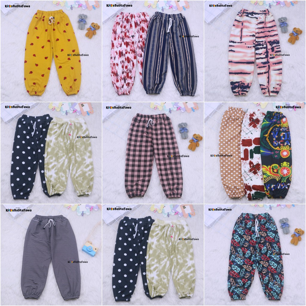 (ANAK LAKI) Jogger Motif uk 5-7 Tahun / Joger Pants Anak Cowok Celana Panjang Laki Murah Import Adem