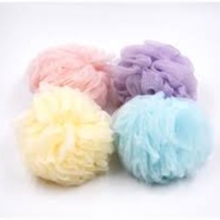 SHOWER PUFF bath sponge mandi spons mandi spon lap bulat pelangi warna warni