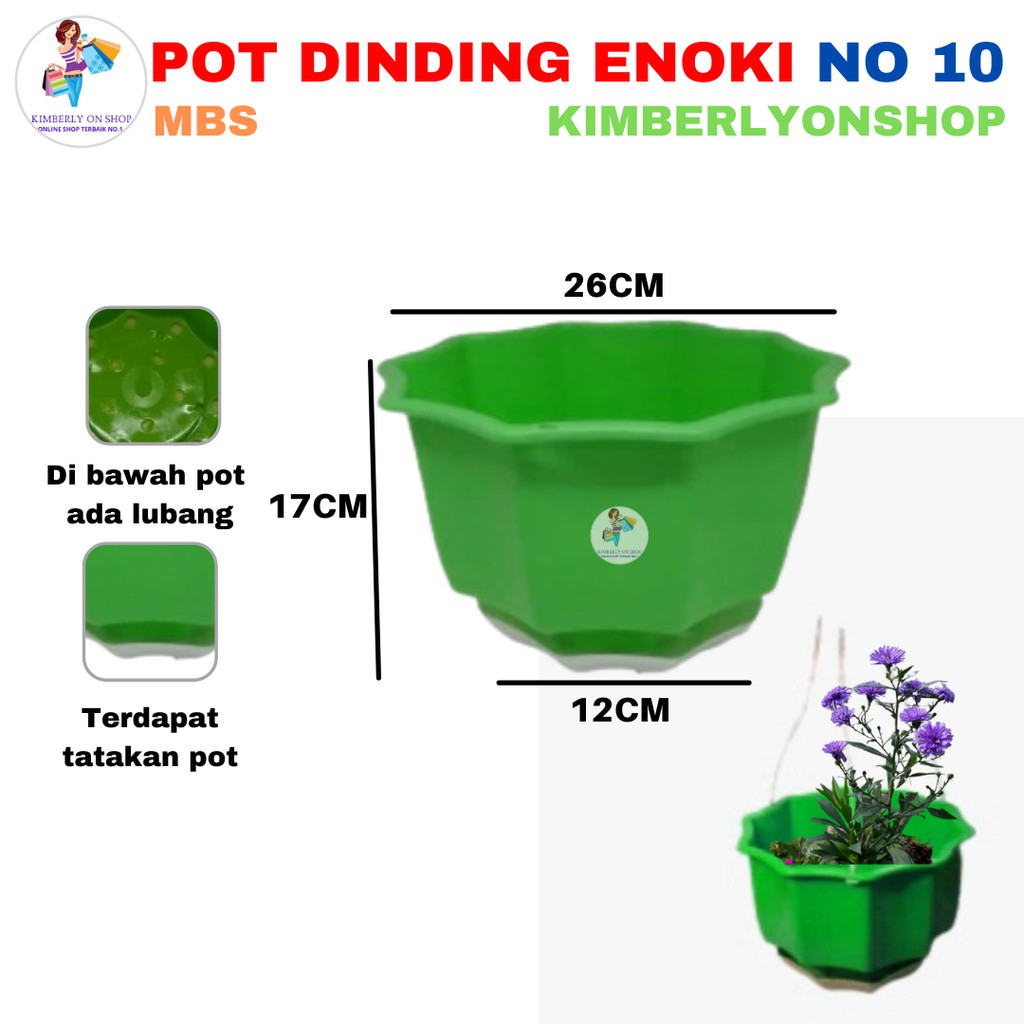 Pot bunga  pot tananam  pot enoki  tatakan No 10