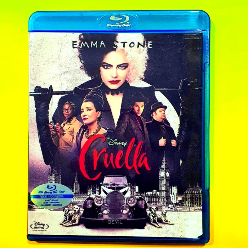 KASET BLU RAY FILM CRUELLA TERBARU - FILM DISNEY TERBARU - EMMA STONE MOVIE - ANJING DALMANTIAN