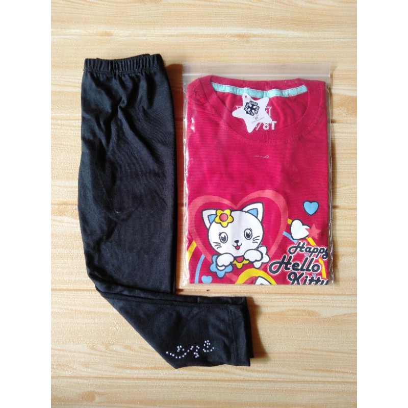 (COD) Kaos Terbaru + Legging (usia 2-7 th)