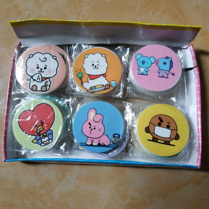 

( 1 pcs ) penghapus murah / hapusan karakter / stip fancy / OB KECIL / penghapus bt21 / penghapus bts