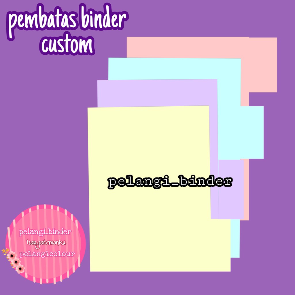 

Pembatas binder custom A5 B5