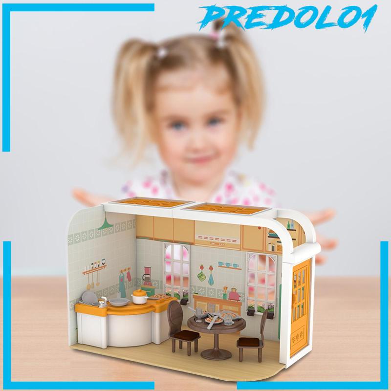 Miniature Dollhouse Kit Home Decor Ornament for Girls Birthday Gift