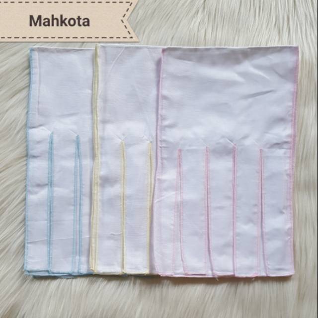 GURITA Ikat Bayi NB 6pc Putih Motif Mahkota Halus