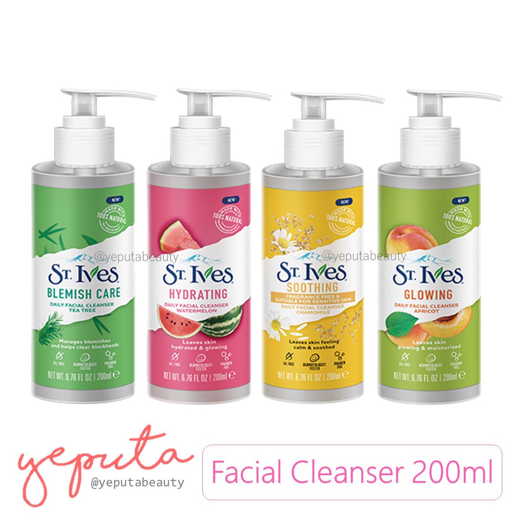 Jual ST. IVES Daily Facial Cleanser Tea Tree / Watermelon / Apricot