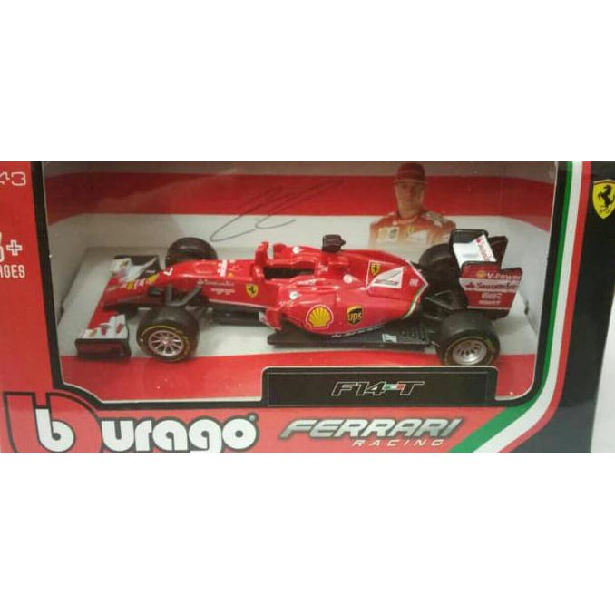 Diecast Ferrari Racing F1 F14-T Kimi Raikkonen No.7 Burago - Termurah 