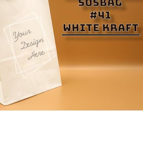 

❅ Goodbee Paper Bag Kode 41 - White Kraft - Kantong Kertas Goodbee White - 100pcs ➦