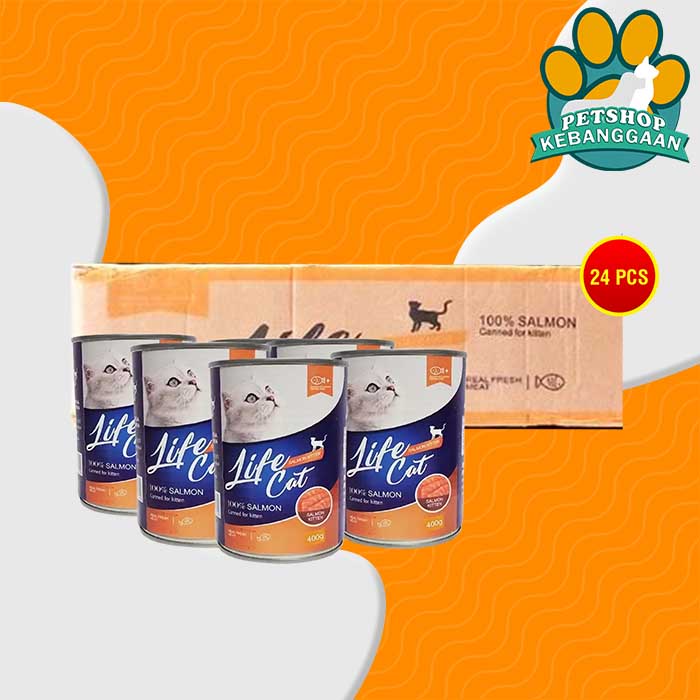 Makanan Kucing Wet Food Kaleng Life Cat Grosir Dus 24 PCS 400GR