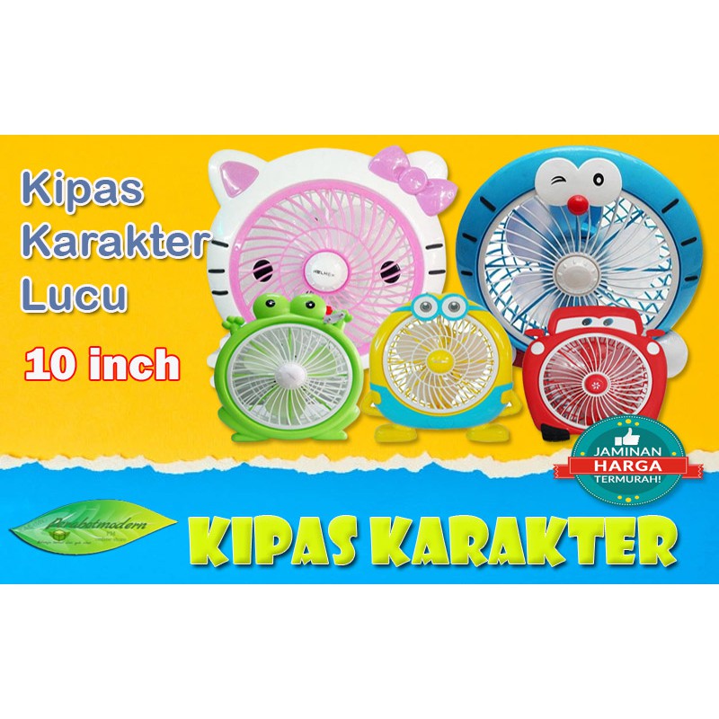 [ COD ] Kipas Angin Karakter Welhome 10inch / Kipas karakter kartun / Kipas angin lucu / kipas angin duduk meja kasur kamar tidur anak kost hello kitty doraemon cars angin kencang dingin