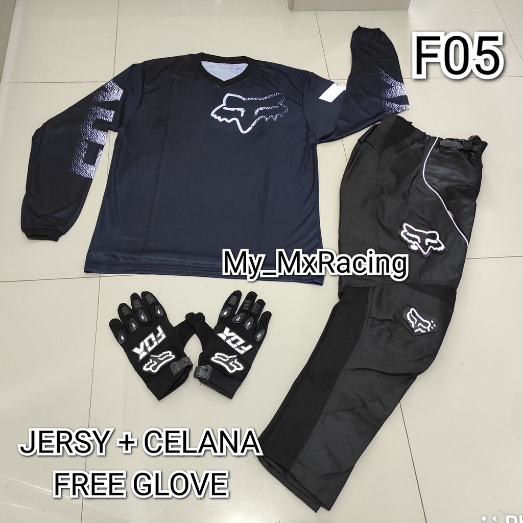 Jerseyset TRAIL CROSS- PROMO Jersey set Trail - BISA BAYAR DI TEMPAT Jersey &amp; Celana Motocross - Jersey Trabas F05 - Jersey Stelan MX Cross - Satu Set Jersey &amp; Celana FREE GLOVES - Jersey PREMIUM - Celana Cordura