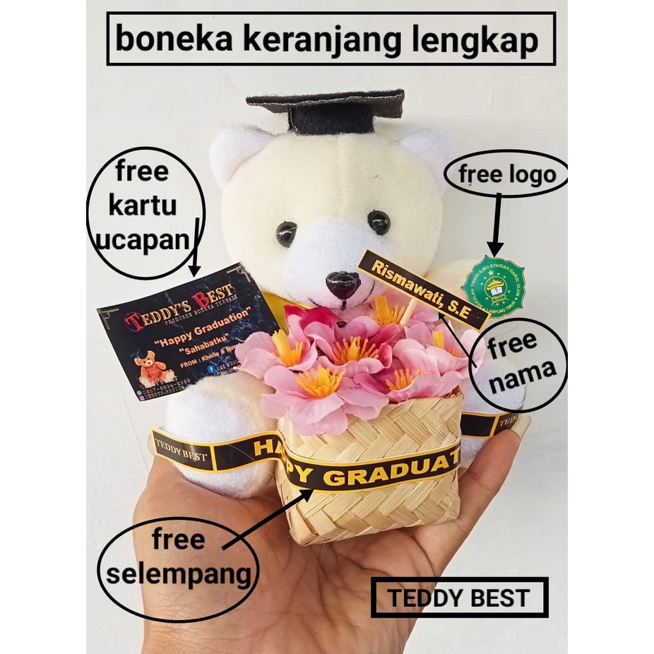 	 boneka wisda /BONEKA wisuda keranjang/ basket graduation	