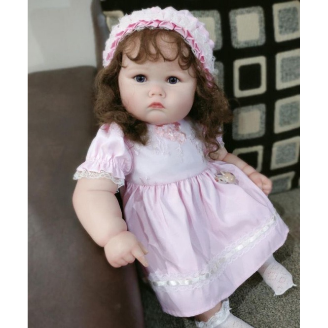 Ready Boneka Bayi Reborn Silikon Gendut cewek 60 cm Premium