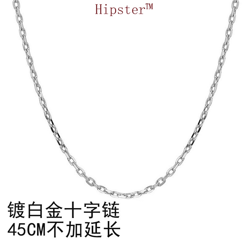 INS Affordable Luxury Style Simple Zircon Hollow Pendant Silver Necklace