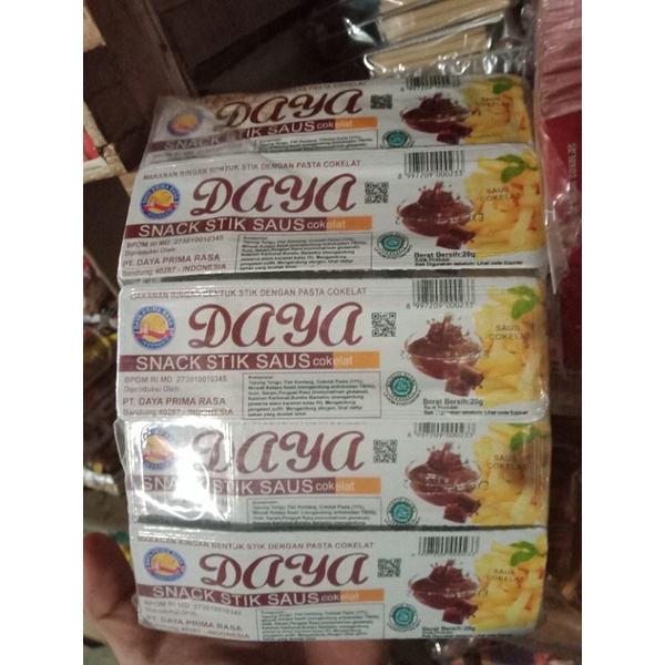 

Daya Snack Stik Saus Cokelat 1 Pack 10 Pcs x 20gr