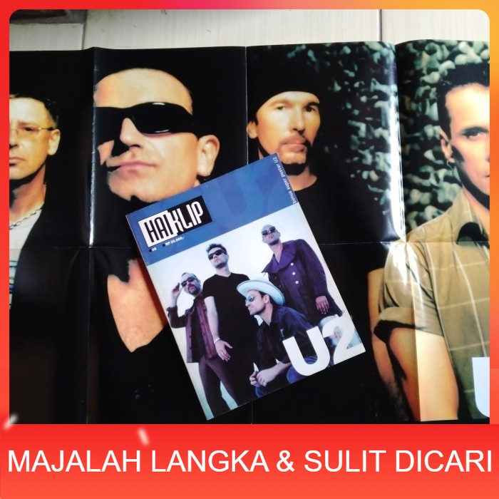 Majalah HAIKLIP No.8 Th.2002 Cover U2 + POSTER SUPER JUMBO Langka