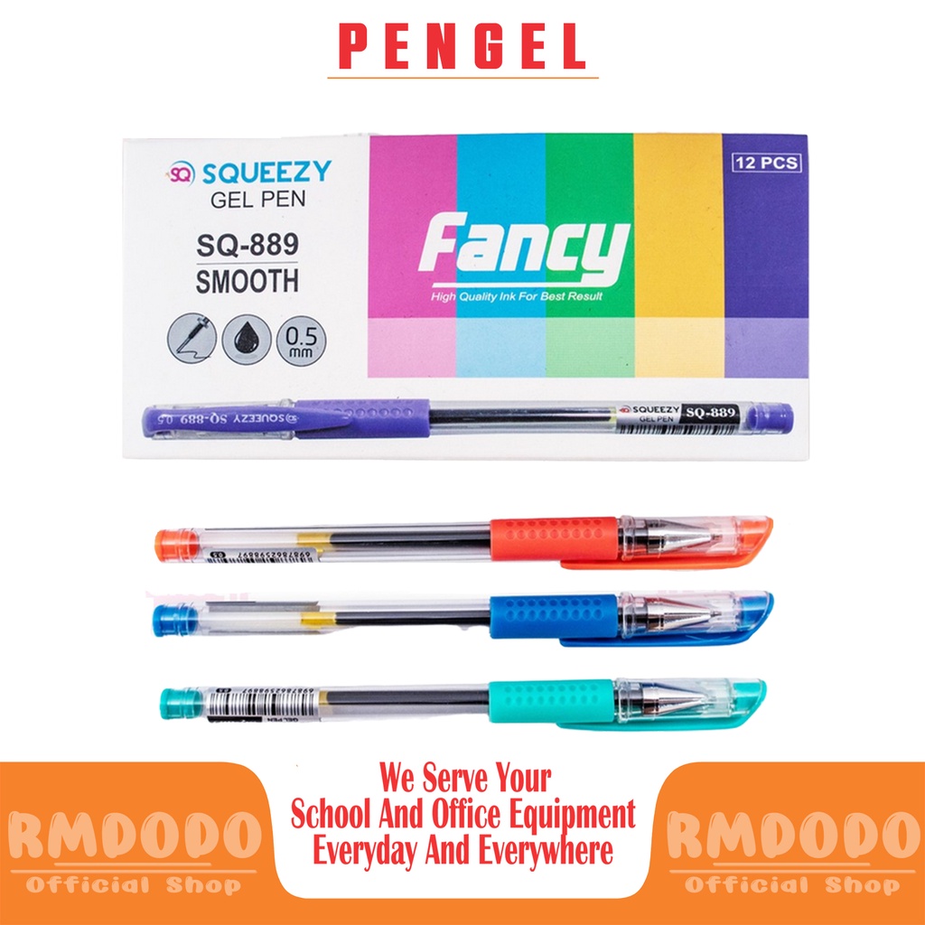 

Rmdodo Pulpen Gel Fancy Smooth 0,5mm / Pulpen Gel 1 Lusin Murah / Pen Tinta / Pen Gel / Bolpen / Pena Hitam