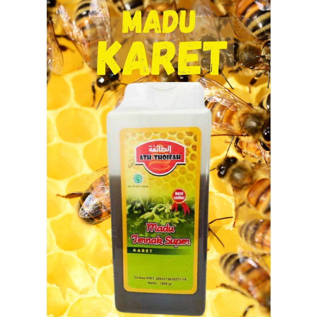 

madu murni nektar karet th-thoifah lebah apis melifera 1kg