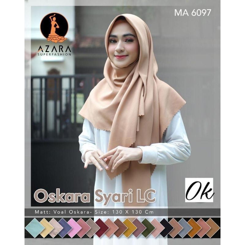 kerudung segiempat Azara Oskara syar'i LC voal
