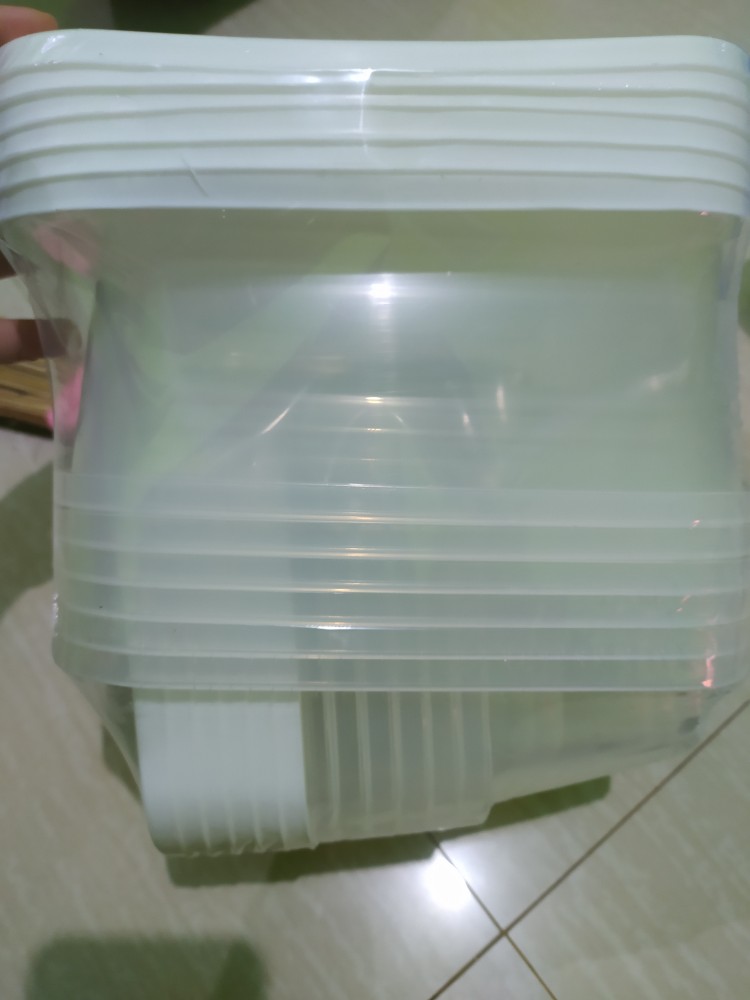 Frenzy Food Container White 1set Isi 12pcs