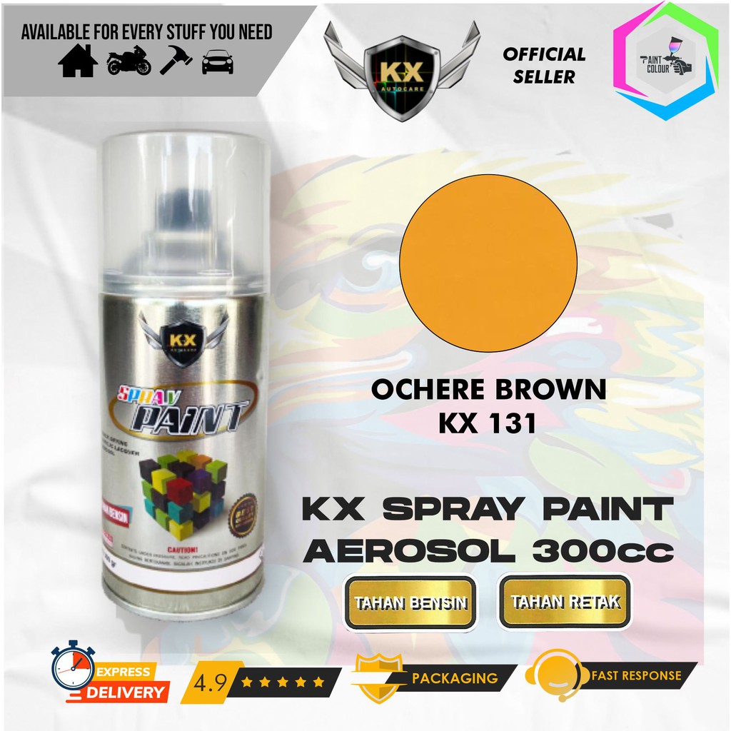 Cat Semprot Aerosol / Pylox KX Autocare Paint - KX 131 OCHERE BROWN